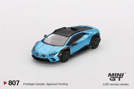 **Pre-Order** MINI GT 1:64 Lambo Huracán Sterrato Blu Aegir Blue LHD Diecast Model Car